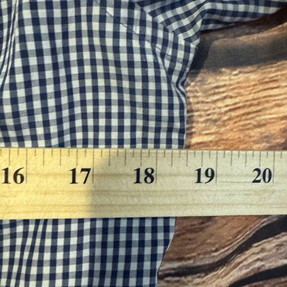 Chick-fil-A Oobe Team Style Uniform Shirt Womens M Blue Gingham Checkered Work - Picture 5 of 6